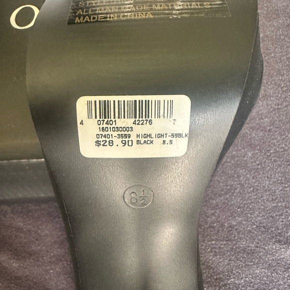 Women Black Open Toe Heel - Picture 3 of 3